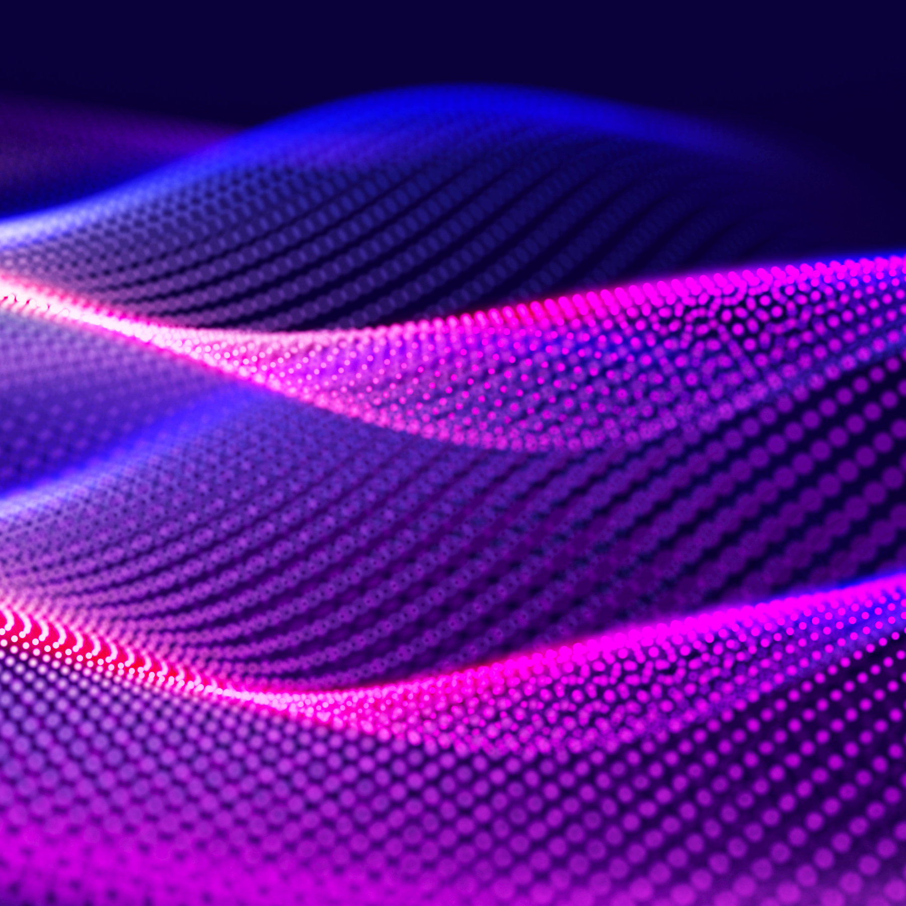 Digital technology background. Dynamic wave of glowing points. Futuristic background for presentation design. 3d rendering.